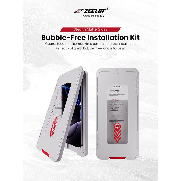 ZEELOT SOLIDsleek V2 (2.5D+) for iPhone 17 Series (with EasyFit Installation Kit) - Anywhere For You | Zeelot®