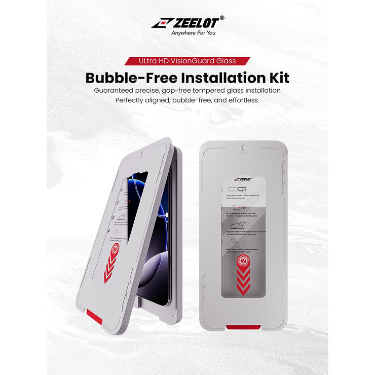 ZEELOT SOLIDsleek V2 (2.5D+) for iPhone 17 Series (with EasyFit Installation Kit) - Anywhere For You | Zeelot®