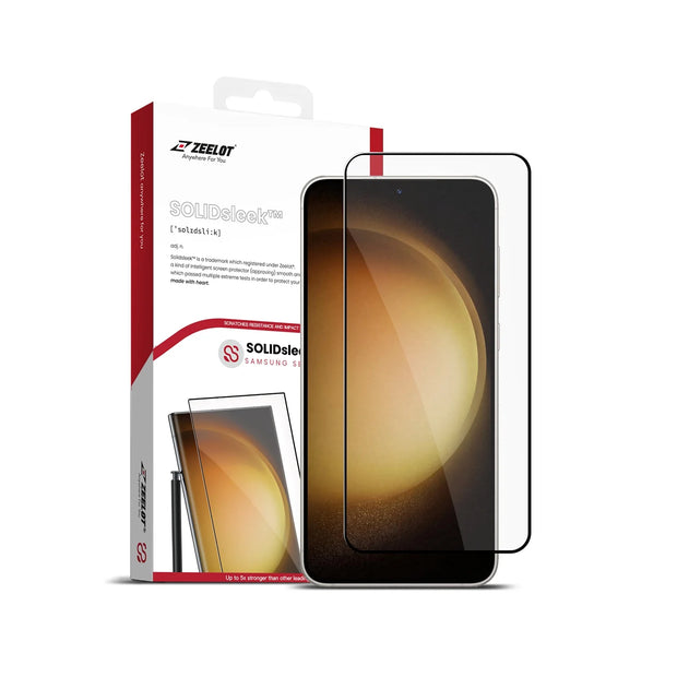 ZEELOT SOLIDsleek 2.5D Tempered Glass Screen Protector for Samsung Galaxy S24 Series - Anywhere For You | Zeelot®