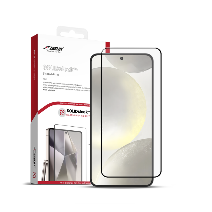 ZEELOT SOLIDsleek 2.5D Tempered Glass for Samsung Galaxy S25 Series - Anywhere For You | Zeelot®
