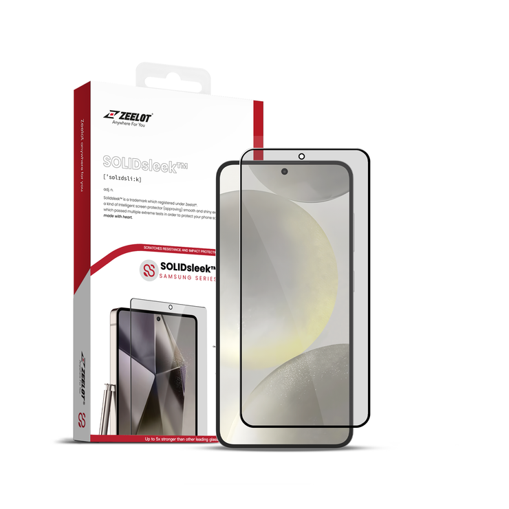 ZEELOT SOLIDsleek 2.5D Tempered Glass for Samsung Galaxy S25 Series - Anywhere For You | Zeelot®