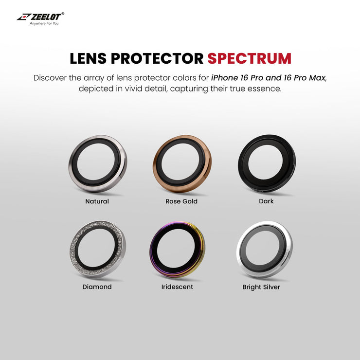ZEELOT PISHIELD TITANIUM ALLOY LENS PROTECTOR FOR IPHONE 16 PRO SERIES - Anywhere For You | Zeelot®