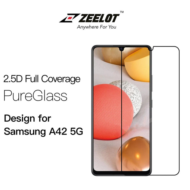 ZEELOT PureGlass 2.5D Tempered Glass Screen Protector for Samsung Galaxy A42, Clear - Anywhere For You | Zeelot®