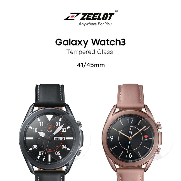 ZEELOT PureShield 2.5D Tempered Glass Screen Protector for Samsung Galaxy Watch 3 (2Pcs) - Anywhere For You | Zeelot®