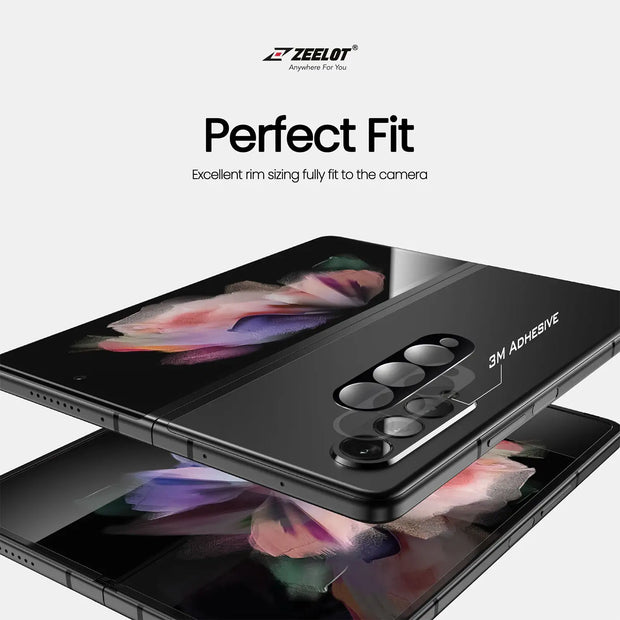 ZEELOT Integrated Camera Lens Protector for Samsung Galaxy Z Fold 3, Black - Anywhere For You | Zeelot®