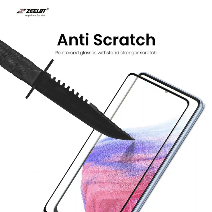 ZEELOT PureGlass 2.5D Tempered Glass Screen Protector for Samsung Galaxy A52/A53, Clear - Anywhere For You | Zeelot®