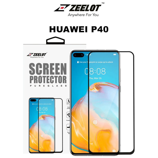 ZEELOT PureGlass 2.5D Tempered Glass Screen Protector for Huawei P40 (2020), Clear - Anywhere For You | Zeelot®