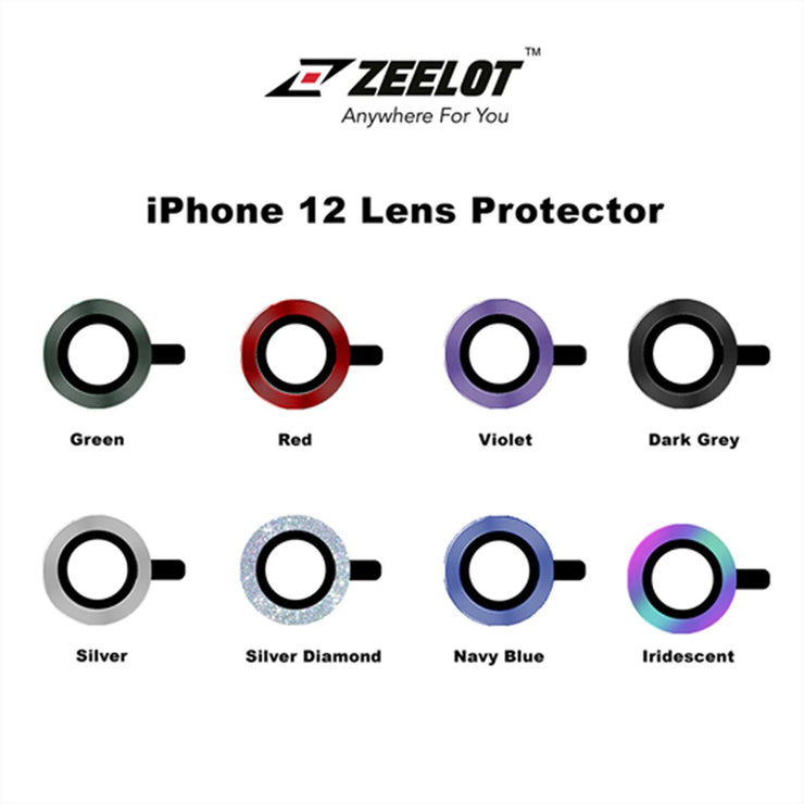 ZEELOT Titanium Steel Diamond Design with Lens Protector for iPhone 12 6.1"/12 Mini 5.4"/iPhone 11 6.1" (Two Cameras) - Anywhere For You | Zeelot®
