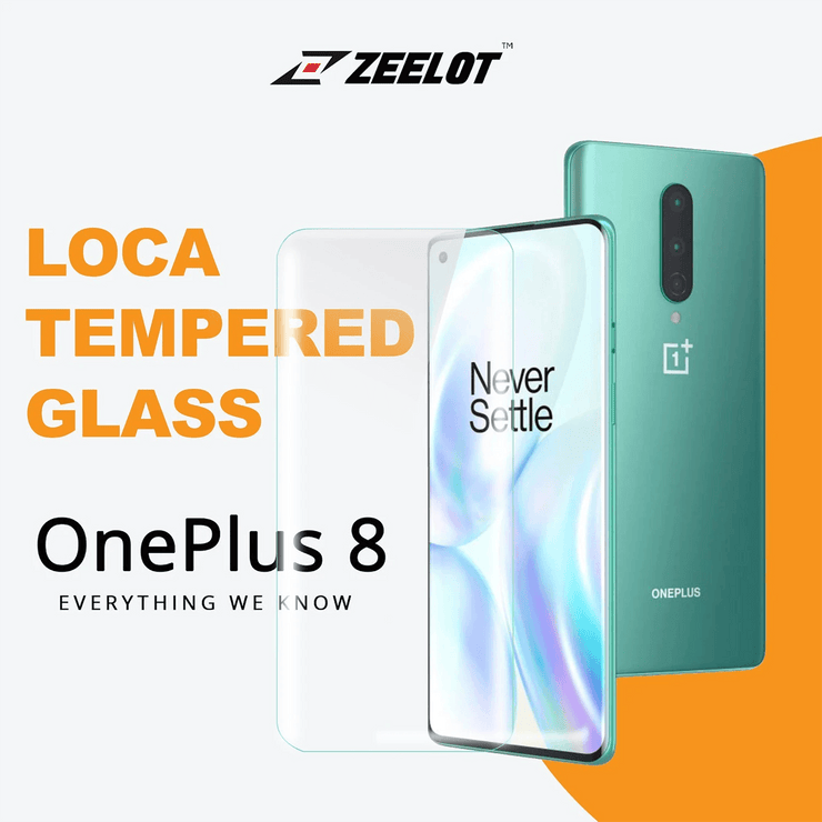 LOCA PureGlass | Tempered Glass Curved Screen Protector for OnePlus 8 Series - Anywhere For You | Zeelot®