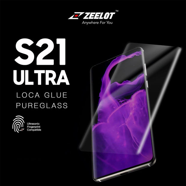 LOCA PureGlass | Tempered Glass Curved Screen Protector for Samsung Galaxy S21 Series - Anywhere For You | Zeelot®