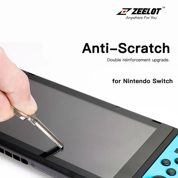 PureGlass | Tempered Glass Screen Protector for Nintendo Switch, Clear - Anywhere For You | Zeelot®