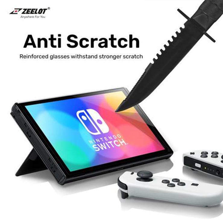 PureGlass | Tempered Glass Screen Protector for Nintendo Switch OLED, Clear - Anywhere For You | Zeelot®