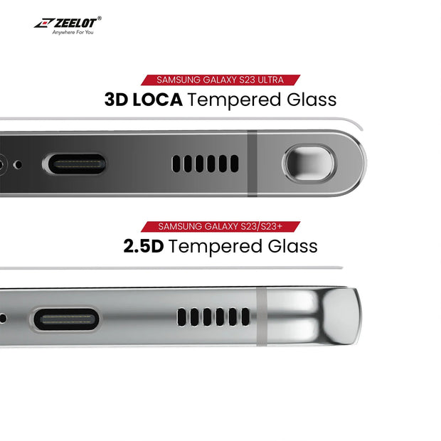 SOLIDsleek | LOCA Tempered Glass Screen Protector for Samsung Galaxy S22 Series - Anywhere For You | Zeelot®