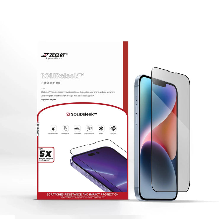 SOLIDsleek | Tempered Glass for iPhone 14 Series - Anywhere For You | Zeelot®