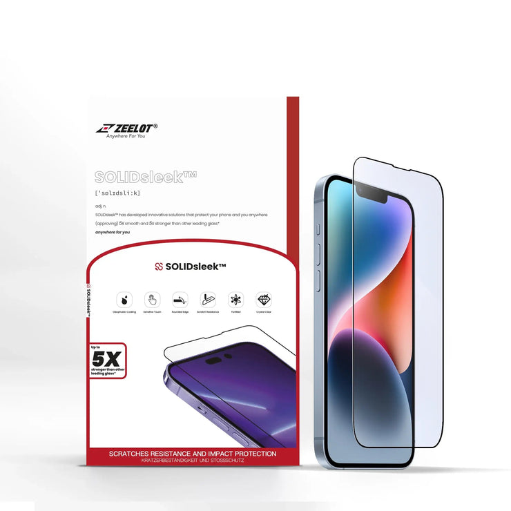 SOLIDsleek | Tempered Glass for iPhone 14 Series - Anywhere For You | Zeelot®