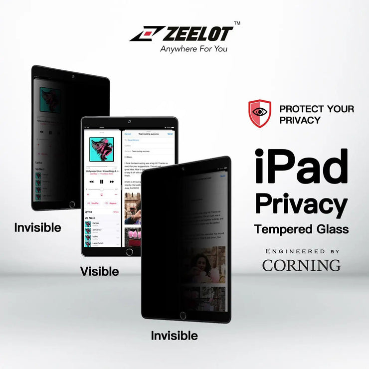 SOLIDSleek | Tempered Glass Screen Protector for iPad Air - Anywhere For You | Zeelot®