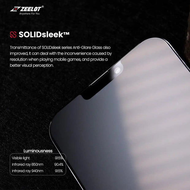 SOLIDsleek | Tempered Glass Screen Protector for iPhone 13 Series - Anywhere For You | Zeelot®