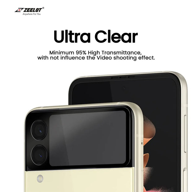 ZEELOT Integrated Camera Lens Protector for Samsung Galaxy Z Flip 3, Black - Anywhere For You | Zeelot®