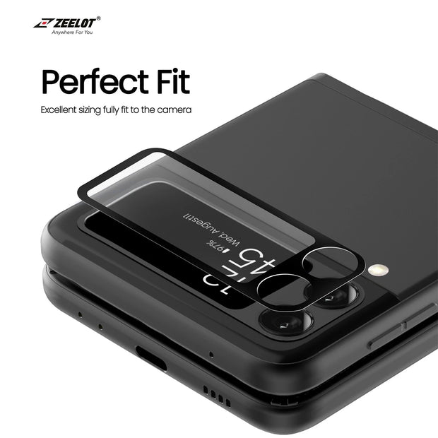 ZEELOT Integrated Camera Lens Protector for Samsung Galaxy Z Flip 3, Black - Anywhere For You | Zeelot®